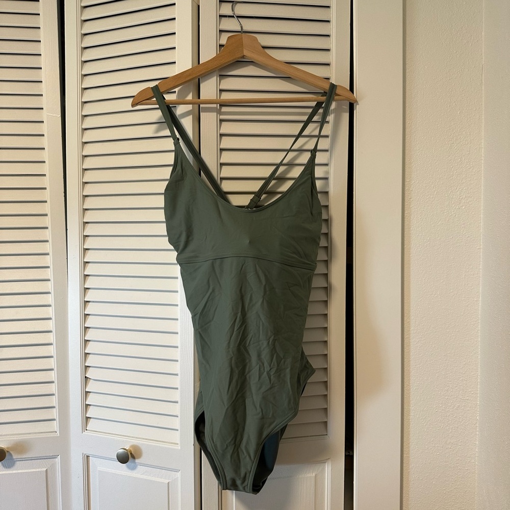 Prana Olive Green One Piece Swimsuit